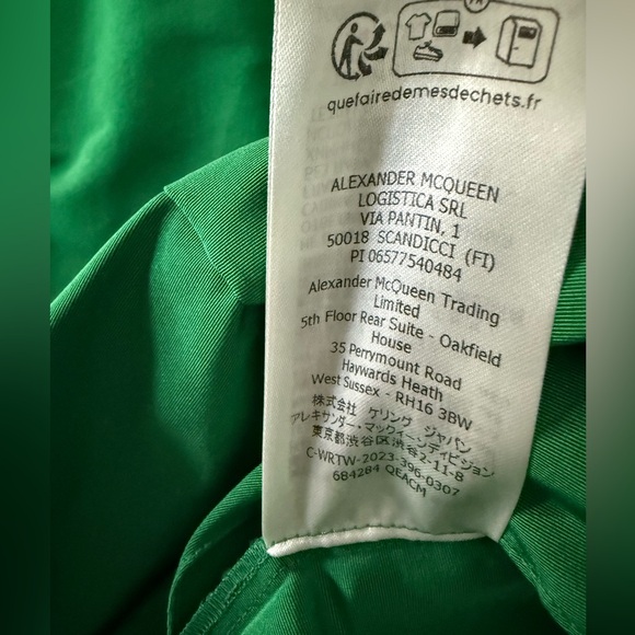 Alexander McQueen Green Gathered Polyfaille Midi Skirt - Size IT 38/US 2 - Picture 7 of 10